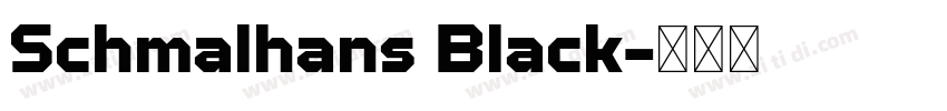 Schmalhans Black字体转换